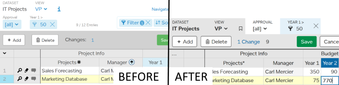 consistency - before vs after