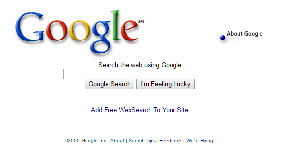 google search circa 2000